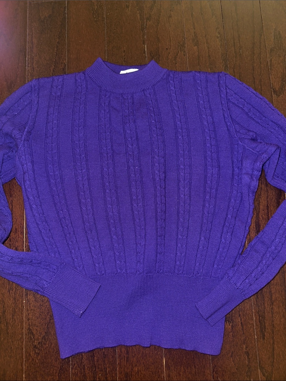 Celine purple Cable Knit Sweater